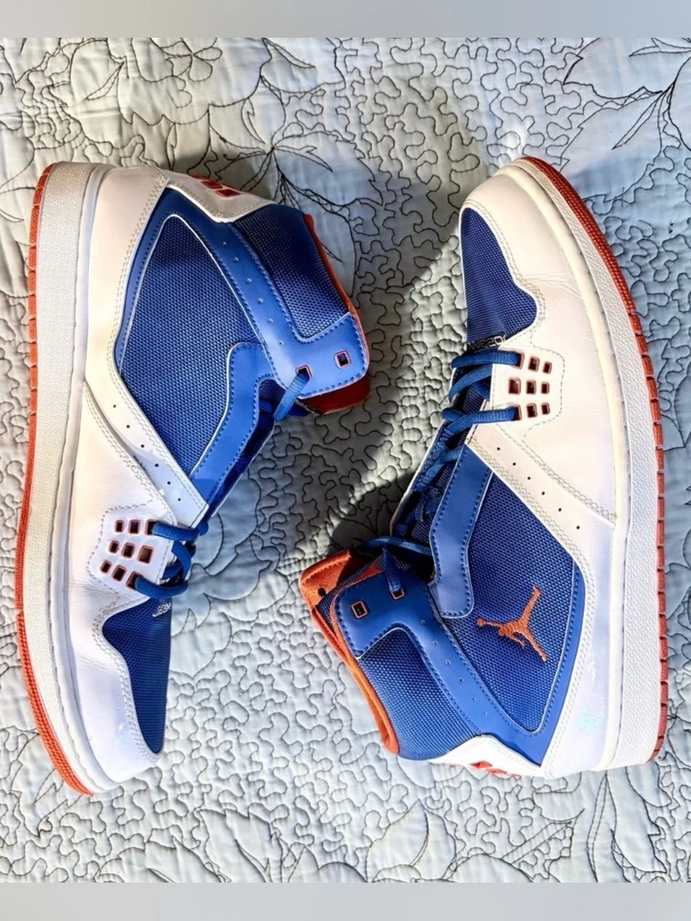 💥Nike Air Jordan 1 Flight 372704-408 Knicks Blue Orange Sz 13💛